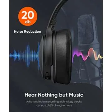 INFURTURE Active Noise Cancelling Headphones, H1 Wireless Over Ear Bluetooth Headphones, Deep Bass H...