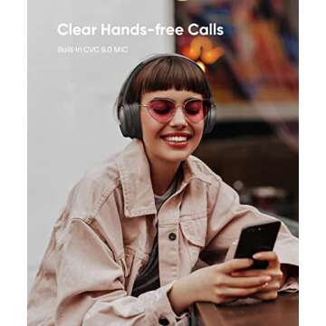 INFURTURE Active Noise Cancelling Headphones, H1 Wireless Over Ear Bluetooth Headphones, Deep Bass Headset, Low Latency, Memory Foam Ear Cups,40H Playtime