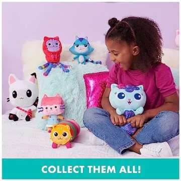 Gabby’s Dollhouse, 14-inch Interactive Talking MerCat Plush Kids Toys with Lights, Music and Phrases Stuffed Animals for Girls and Boys Ages 3 and up