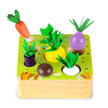 SKYFIELD Wooden Farm Harvest Game for Toddlers 1-3