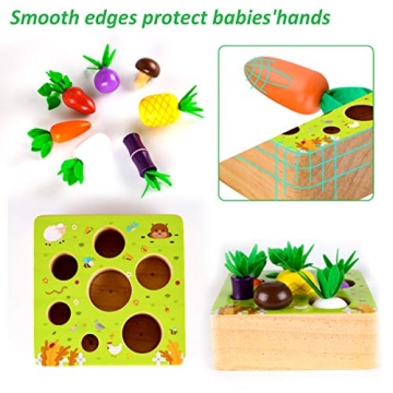SKYFIELD Wooden Farm Harvest Game for Toddlers 1-3