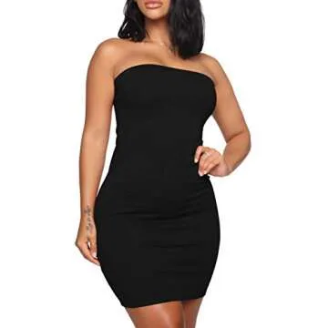 Mokoru Women's Casual Club Bodycon Mini Dress in Black