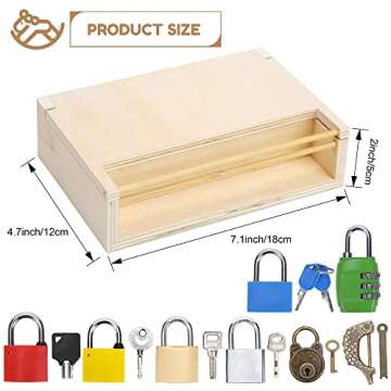 Woodtoe Montessori Lock & Key Toy Set for Toddlers