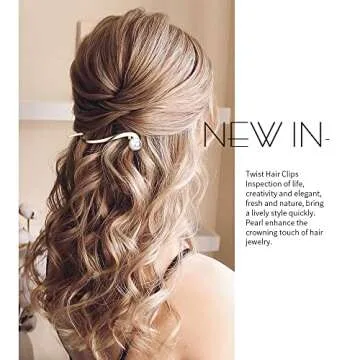 Elegant Pearl Barrettes for Women - 4 Pcs Stylish Clips
