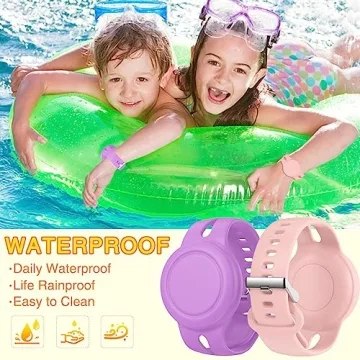 SUIHUOJI Kids Airtag Bracelet Waterproof Silicone Wristband