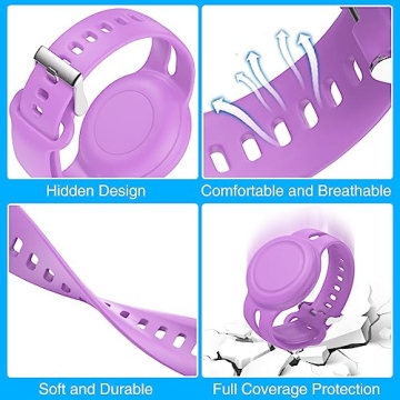 SUIHUOJI Kids Airtag Bracelet Waterproof Silicone Wristband