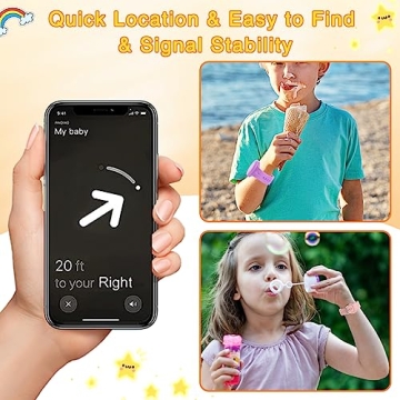 SUIHUOJI Kids Airtag Bracelet Waterproof Silicone Wristband