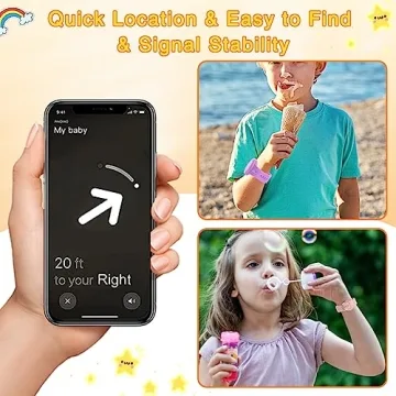SUIHUOJI Kids Airtag Bracelet Waterproof Silicone Wristband
