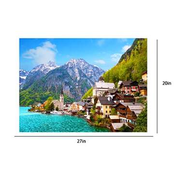 Agirlgle Jigsaw Puzzles 1000 Pieces for Adults for Kids - Hallstatt Town