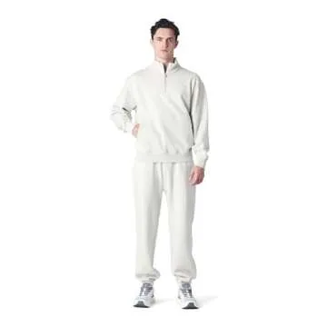 Future Planet Mens Globe Premium 1/4 Zip Fleece Lined Soft Cotton Pullover Sweatshirt Loose Fit (US, Alpha, Medium, Regular, Regular, Heather Grey)