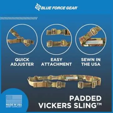 Blue Force Gear Vickers Padded Sling - Adjustable, Durable, Comfortable