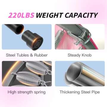 Ativafit 36'' Trampoline for Kids Foldable Mini Toddler Trampoline with Comfortable Foam Handle Play Indoor Outdoor Home Use for Boys Girls for Fun