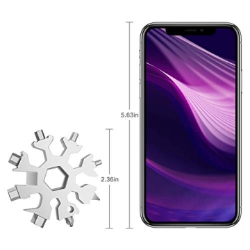 Stocking Stuffers for Adults Men, Gifts for Men Dad, 2 Pack 18 in 1 Snowflake Multitools Mens Stocking Stuffers, Christmas Gifts for Men Him, White Elephant Gifts, Tool Cool Gadgets