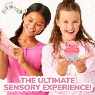 Original Squishmallows Archie The Axolotl Premium Cloud Slime, 8 oz. Fluffy Slime, Cotton Candy Scented, 3 Fun Slime Add Ins, Pre-Made Slime for Kids, Great 6 Year Old Toys, Super Soft Sludge Toy