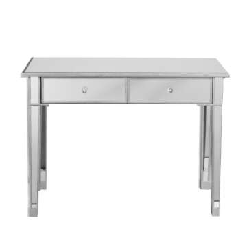 Southern Enterprises Rawlings Fold-Out Convertible Wall Mount Desk 30" Wide, Gray Finish