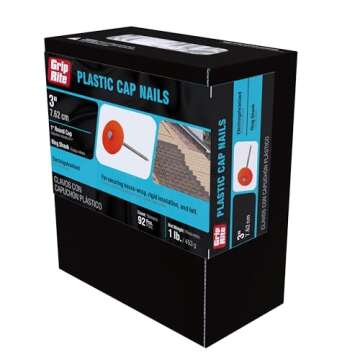 Grip Rite 3PRCAP1 3 inch Electro Galvanized Grip-Cap Nail