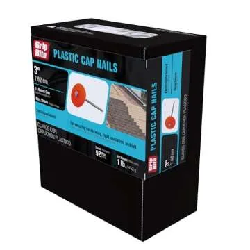 Grip Rite 3PRCAP1 3 inch Electro Galvanized Grip-Cap Nail