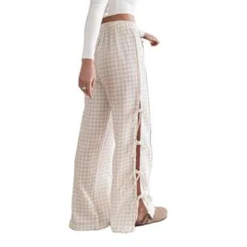 Women Y2K Striped Lounge Pants - Casual & Trendy Design