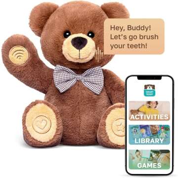 Smart Teddy Bear Plush Toy for Healthy Kids Habits