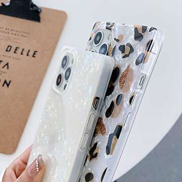 Stylish KERZZIL iPhone 13 Pro Max Case with Pearl Design