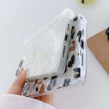 Stylish KERZZIL iPhone 13 Pro Max Case with Pearl Design