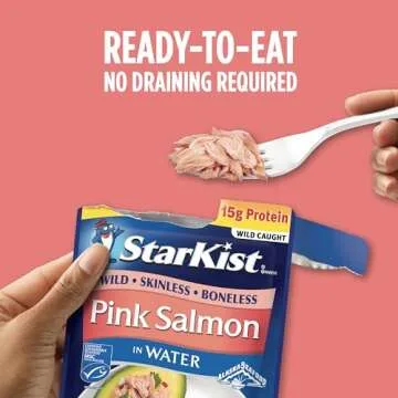 StarKist Wild Pink Salmon - Boneless, Skinless - 2.6 oz Pouch (Pack of 12)