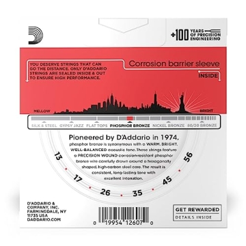 D'addario EJ17-3D Phosphor Bronze 13-56 Pack Of 3, Medium