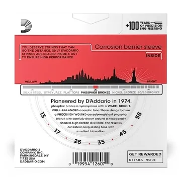 D'addario EJ17-3D Phosphor Bronze 13-56 Pack Of 3, Medium