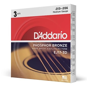 D'addario EJ17-3D Phosphor Bronze 13-56 Pack Of 3, Medium