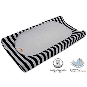 BlueSnail Waterproof Changing Pad Liners 3 Count (14"X26.5", Gray) Bassinet Pad Liner