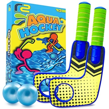 Knee Hockey Sticks Set for Kids - Water Game with Mini Sticks & Balls for All Ages