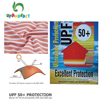 upandfast Girls Rash Guard Set Long Sleeve Two Piece Bathing Suit with UPF 50+ Sun Protection (Lemon, 8 Years)