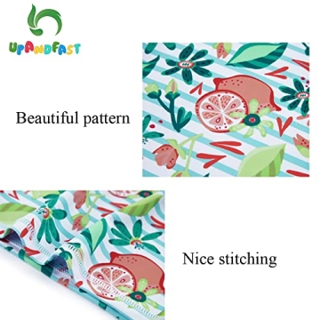 upandfast Girls Rash Guard Set Long Sleeve Two Piece Bathing Suit with UPF 50+ Sun Protection (Lemon, 8 Years)