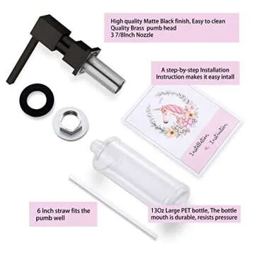 Matte Black Sink Soap Dispenser - Durable & Stylish