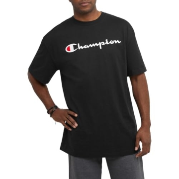 Champion Men's Classic Black T-Shirt - Size Large