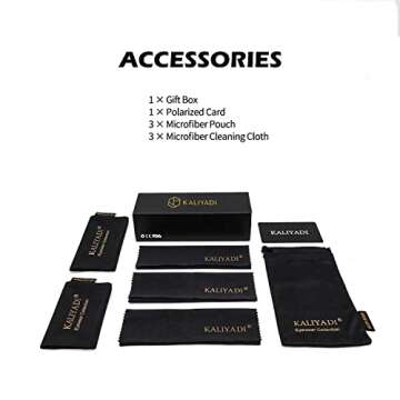 KALIYADI Polarized Sunglasses for Men and Women Matte Finish Sun glasses Color Mirror Lens UV Blocking (3 Pack)