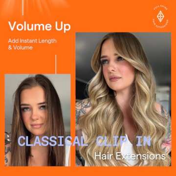 Full Shine Hair Extensions Clip ins Brown Ombre 22 Inch Clip in Human Hair Extensions Dark Brown to Light Brown Mix Blonde Clip in Extensions Real Human Hair Long Straight Hair 7 Pcs