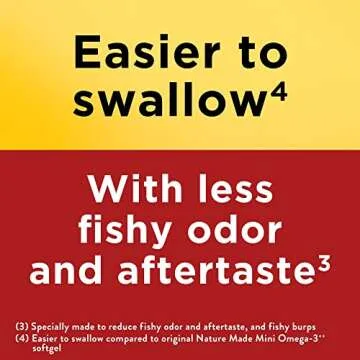 Nature Made Extra Strength Burp Less Omega 3 Fish Oil 1400 mg Minis, Fish Oil Supplements as Ethyl Esters for Healthy Heart, Brain and Eyes Support, Omega 3 Supplement, 60 Softgels, 30 Day Supply