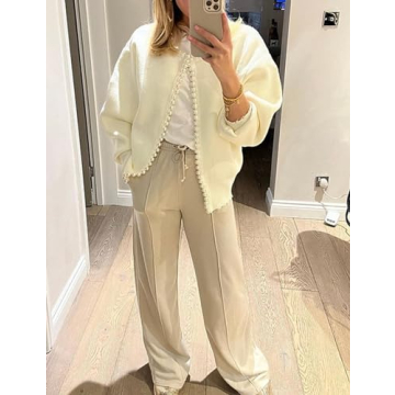 Kedera Stylish Pearl Cardigan Sweater for Women