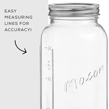 32 Oz Mason Jars Set - Versatile Storage & Crafting