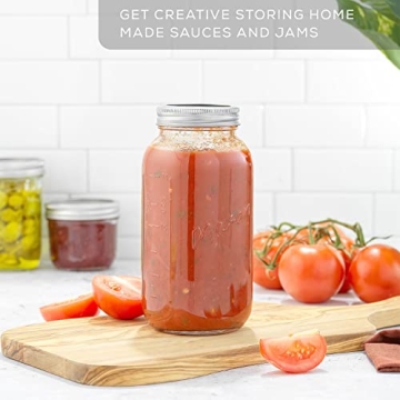 32 Oz Mason Jars Set - Versatile Storage & Crafting