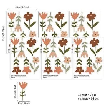 QUCHENG Boho Wall Stickers for Kids Room Decor