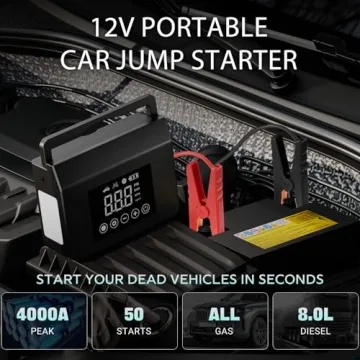 Hieha 4000A Jump Starter with Air Compressor and Power Bank