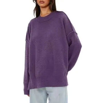 Darong Oversized Fuzzy Knit Sweater - Stylish & Warm