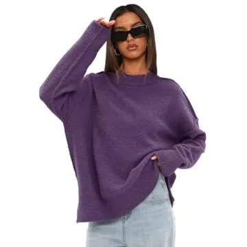 Darong Oversized Fuzzy Knit Sweater - Stylish & Warm