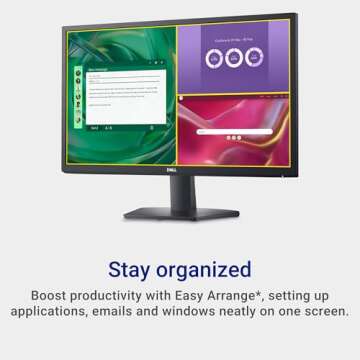 Dell 24 SE2425H Monitor - 23.8-Inch Full HD (1920x1080), VA Panel, 5ms Response Time, Tilt, Certified by TÜV Rheinland for 3-Star Eye Comfort - Black