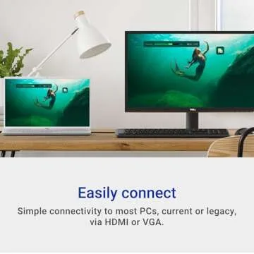 Dell 24 SE2425H Monitor - 23.8-Inch Full HD (1920x1080), VA Panel, 5ms Response Time, Tilt, Certified by TÜV Rheinland for 3-Star Eye Comfort - Black