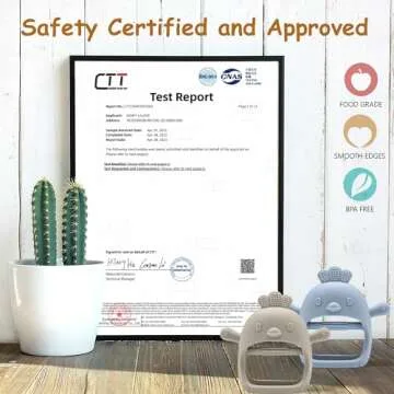 Baby Teething Toys by Komfy LilLove | Non-Toxic Infant Toys 0-6 6-12 Months | CPC Certified Teething Mitten | No Drop Teether for Baby Teething Relief | Baby teether Toys | Teething Pacifier - 2 Pack