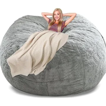 GQZGGXX Bean Bag Chair Cover - Soft, Durable, 6ft for All Ages