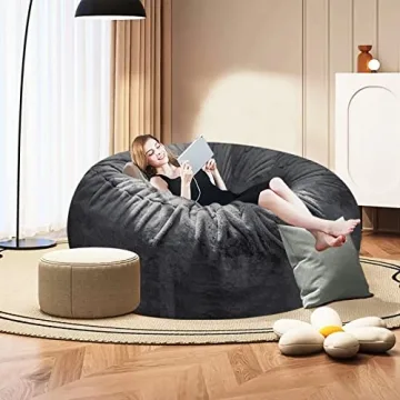 GQZGGXX 6ft Bean Bag Chair Cover Soft Durable Fun
